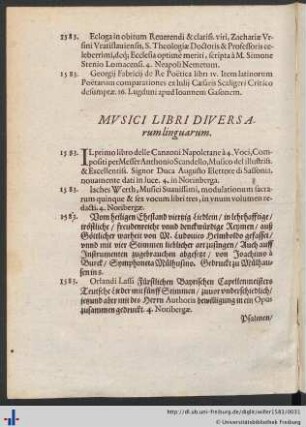 Mvsici Libri Diversarum linguarum.