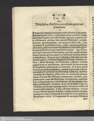 Cap. II. De Philosophiae necessitat, utilitate & praestantia