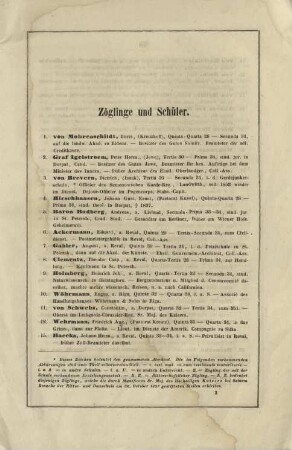 Zöglinge und Schüler