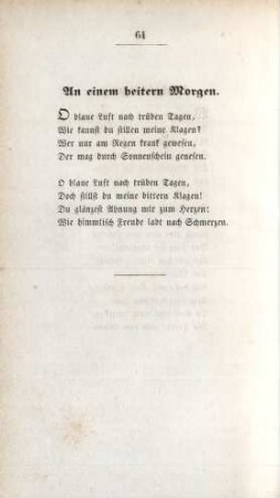 An einem heitern Morgen.