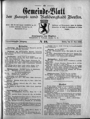 1908,19: No. 19, 10. Mai 1908