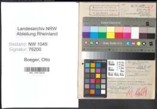 Entnazifizierung Otto Boeger , geb. 03.01.1894 (Tierzuchtdirektor)