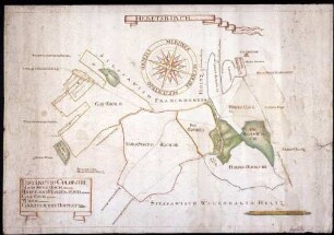 Heratsweiler Maßstab ca. 1 : 42000 col. handgez.