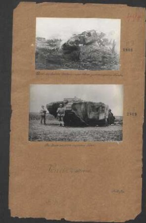 Bei Arras erbeuteter englischer Tank