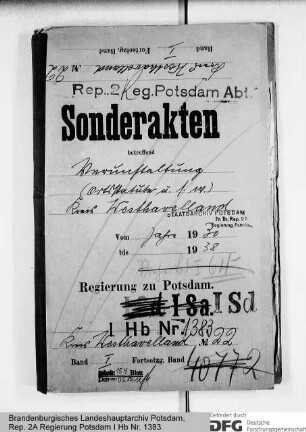 Verunstaltung. Ortsstatuten und Vorschriften gegen Verunstaltung im Kreise Westhavelland