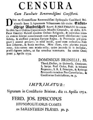 Censura Cum Facultate Reverendissimi Consistorii