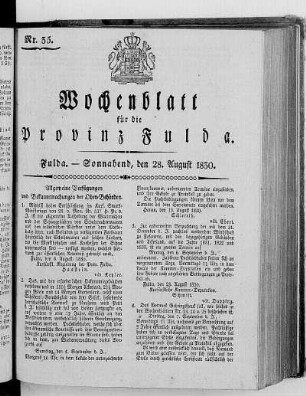 Nr. 35, Ausgabe vom 28. August 1830