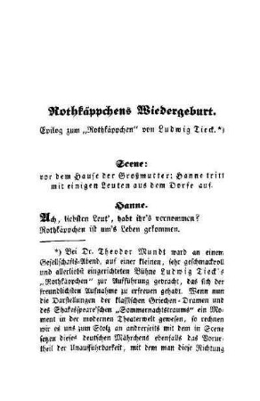 Rothkäppchens Wiedergeburt