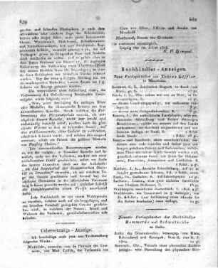 Uebersetzungs - Anzeige.