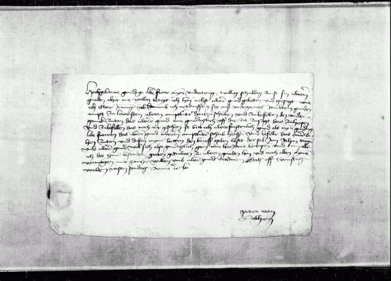 Briefwechsel der Gräfin. Darunter: Graf Ludwig 1449; Erzherzogin Mechthild 1468-79; Gräfin Barbara 1478; mit Baden 1461, 1472; Burgund 1454, 1462; Frankreich 1461; Herzog von Mailand 1473; Pfalz-Bayern 1455-78; Fürstin Jolante von Piemont 1475, 1460; Haus Savoyen 1453-74; Kloster Binsdorf 1470, 1471; Peter von Hagenbach, undat.; Schultheiß von Luzern Heinrich von Humwil 1469-72; Francois Malet 1456-65; Amtmann zu Möckmühl 1456-62; Schultheiß zu Backnang 1468-78; Dr. Heinrich Steinhöwel 1474; Graf Johann von Werdenberg 1467; Propst Ulrich Wirtemberger zu Stuttgart 1473; Komthur zu Ysenheim 1456, 1458.