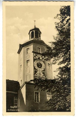 Stettin. Schloß-Uhr.