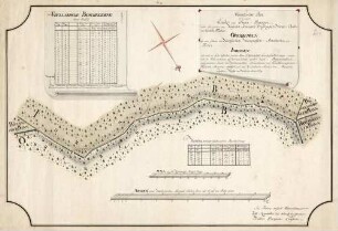 Geometrischer Plan dererjenigen Landes- und Bann-Graenzen, welche sich zwischen dem Kaiserlich Königlich Erzherzoglich Vorderoestereichischen Flecken Oberbergen als eines, sodann dem Hochfürstlich Markgraeflich Baadischen Flecken Ihringen als anderer Seits befinden ...
