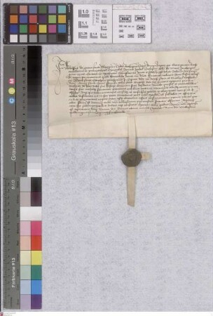 Ober-Roden: Adolphus Archiepiscopus Moguntiae Symoni Heydeck Scholastico ecclesiae beati Mar. in camp. extra muros civitatis Moguntiae mandat quat...