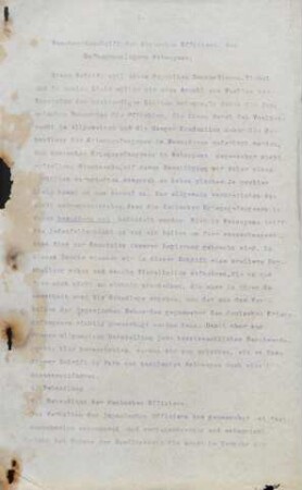Beschwerdeschrift der deutschen Offiziere des Gefangenenlagers Matsuyama