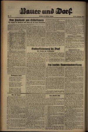 Zweite Ausgabe vom Samstag, den 27. Februar 1937.