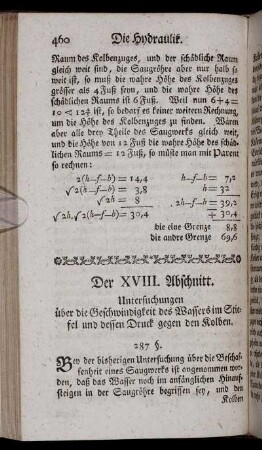 Der XVIII. Abschnitt.