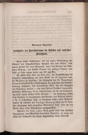 Neuntes Capitel. Fortschritte des Protestantismus im südlichen und westlichen Deutschland.