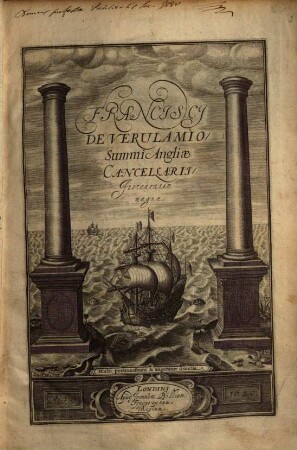 Francisci De Verulamio Summi Angliae Cancellarii Instauratio magna