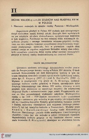 2: Ze studjów nad plastyką XIV w. w Polsce