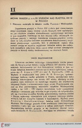2: Ze studjów nad plastyką XIV w. w Polsce