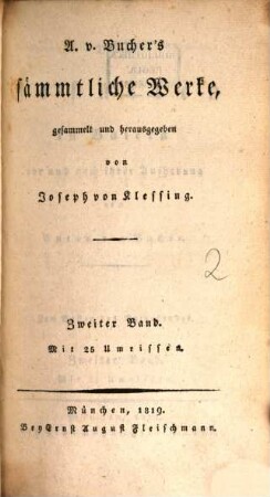 A. v. Bucher's sämmtliche Werke, 2. Die Jesuiten in Baiern vor und nach ihrer Aufhebung