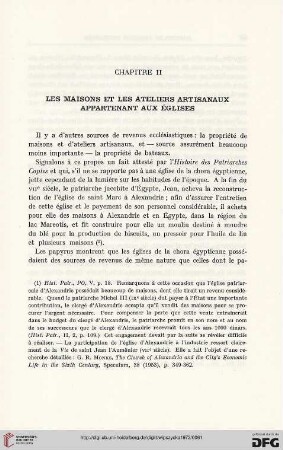 Chapitre II: Les maisons et les ateliers artisanaux appartenant aux églises