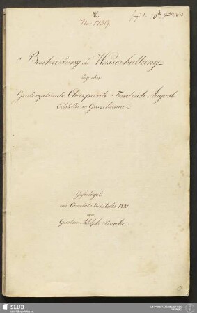 Beschreibung der Wasserhaltung bey den Grubengebäude Churprintz Friedrich August Erbstolln zu Grosschirma - 18.6430 4.