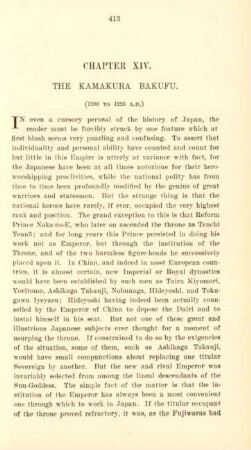 Chapter XIV. The Kamakura Bakufu