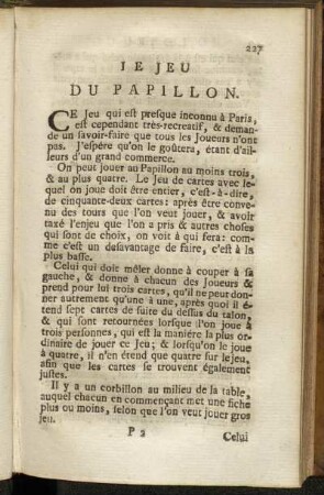 Le Jeu du Papillon.