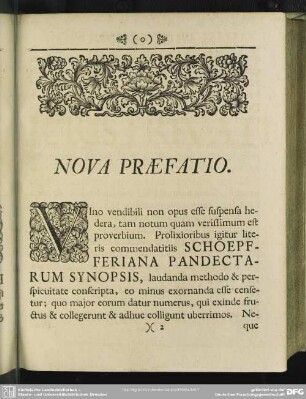 Nova Praefatio