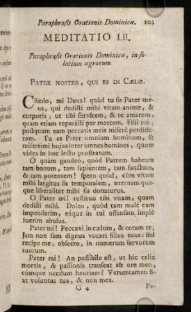 103-110, Meditatio LII