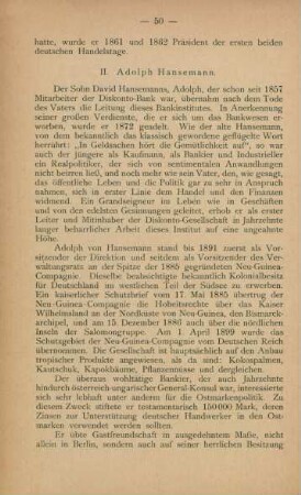 II. Adolph Hansemann