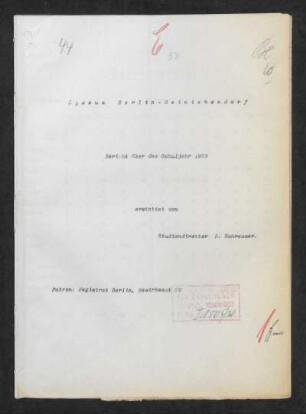 1929/30: Bericht über das Schuljahr ... - 1929/30
