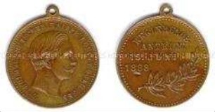 Tragbare Medaille auf den Regierungsantritt des Kaisers Wilhelm II.