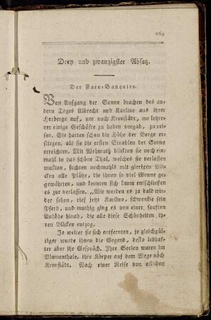 Drey und zwanzigster Absatz. Der Faro-Banquier.