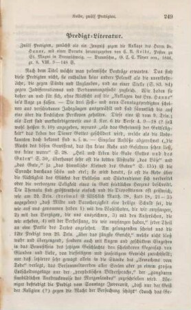 249-251 Predigt-Literatur