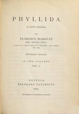 Phyllida : a life drama, 1