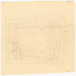 Garten Schraube, Magdeburg: Lageplan mit Gartenplan und Plattenwegen