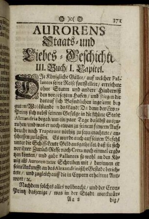 Aurorens Staats- und Liebes-Geschichte III. Buch.