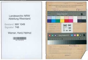 Entnazifizierung Hans Helmut Werner , geb. 14.03.1922 (Geologe)