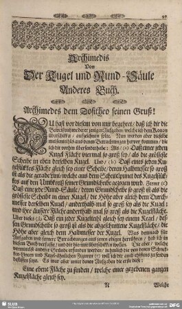 Von Der Kugel und Rund-Säule. Anderes Buch