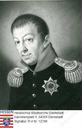 Ludwig I. Großherzog v. Hessen und bei Rhein (1753-1830) / Porträt in Uniform, Brustbild