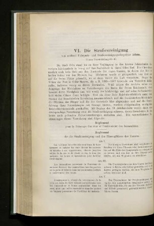 VI. Die Straßenreinigung