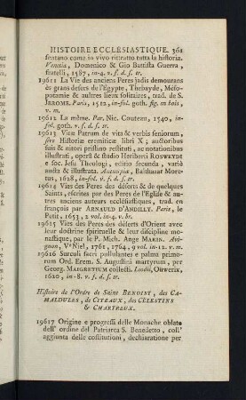 361-363, Histoire de l´Ordre de Saint Benoist, des Camaldules, de Citeaux, des Célestins & Chartreux