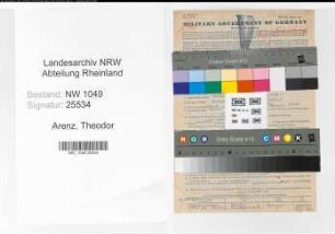 Entnazifizierung Theodor Arenz , geb. 04.04.1893 (Jurist)