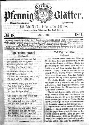 No. 18, Am 1. Mai 1864