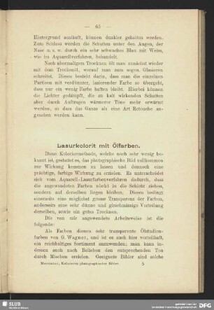 Lasurkolorit mit Ölfarben