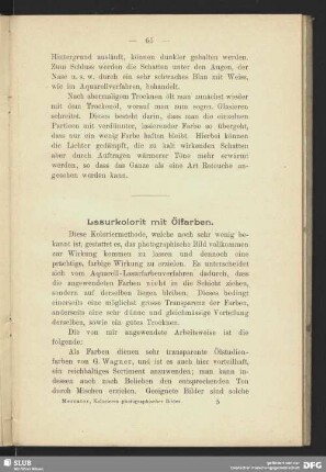 Lasurkolorit mit Ölfarben