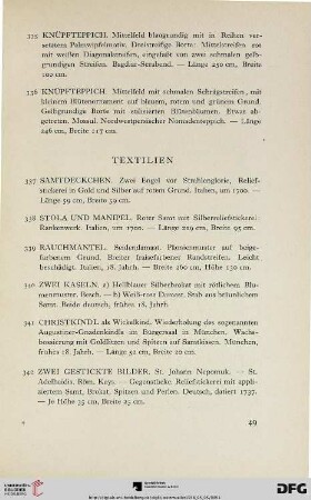 Textilien (Nr. 337-415)