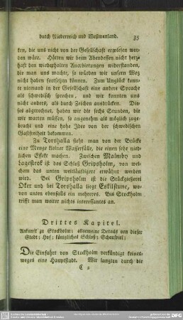 Drittes Kapitel. Ankunft zu Stockholm